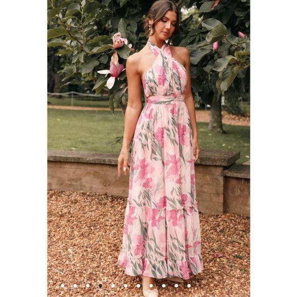Petal & Pup Dresses & Skirts - Petal & Pup Pink Floral Maxi Dress
